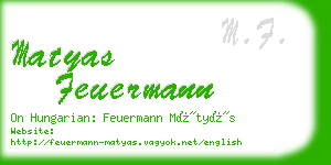 matyas feuermann business card